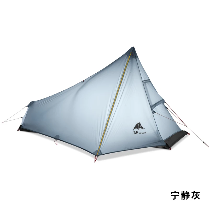 

3F UL GEAR 740g Oudoor Ultralight Camping Tent 3 Season 1 Single Person Professional 15D Nylon Silicon Coating Rodless Tent