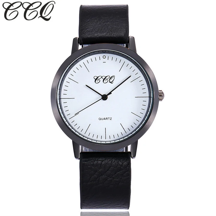 

CCQ Brand New Style Fashion Women Wristwatches Casual Leather Simple Face Quartz Watches Gift Clock Relogio Feminino