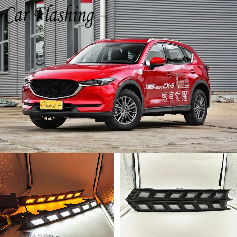 Car Flashing 2PCS Car DRL LED Daytime Running Light For Mazda CX 5 CX5