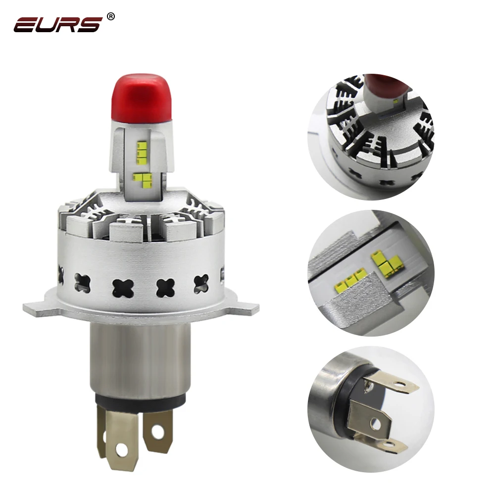 

EURS 2pcs H4 H7 LED H8 H11 HB3 9005 HB4 9006 LED Bulbs Mini Car Headlight Lamp 6000LM 40W Auto Headlamp ZES Chips 5P 12V 24V
