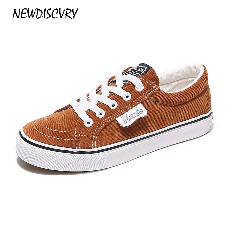 

NEWDISCVRY Candy Color Women Vulcanize Shoes 2018 Fashion Comfortable Women's Canvas Sneakers Students Woman Walk Flat Shoes