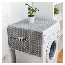 Бытовая стиральная машина покрывает обе стороны Висячие карманы прочный хлопок лен смешанный Холодильник пыли Чехлы универсальные