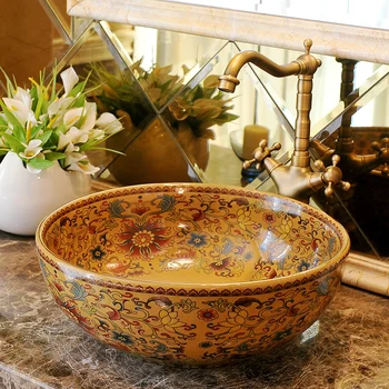 

Jingdezhen ceramic sink wash basin Ceramic Counter Top Wash Basin Bathroom Sinks bathroom vanities and sinks antique