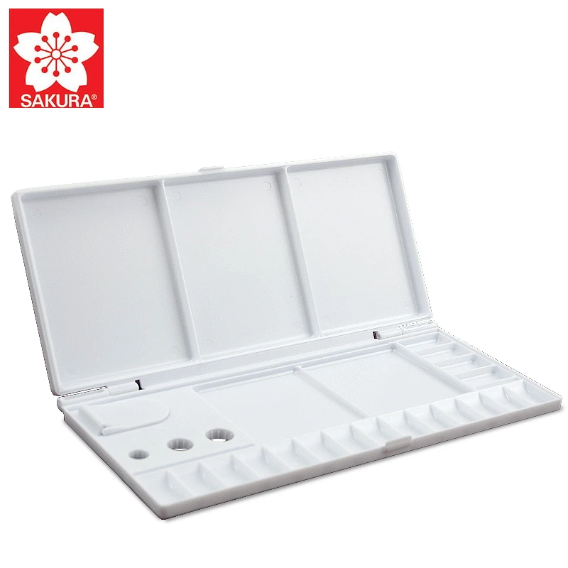 

SAKURA cherry multi-function folding palette oil painting plate acrylic gouache box watercolor color palette
