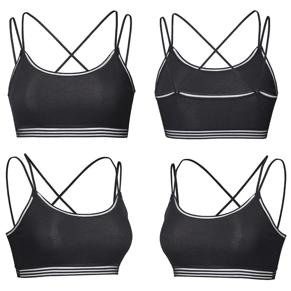 

summer crop top 2019 Women Sexy Bra Have Chest Pad Wearing Non-adjusted Straps women tops sexy Sports Underwear bandeau A9