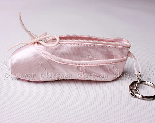 Атласный балетный брелок, профессиональный пуантовый брелок для ключей, балетная обувь, брелок для ключей, свадебная сувенирная балерина, кошелек для монет, подарки, балет - Цвет: Pink Coin purse 11cm