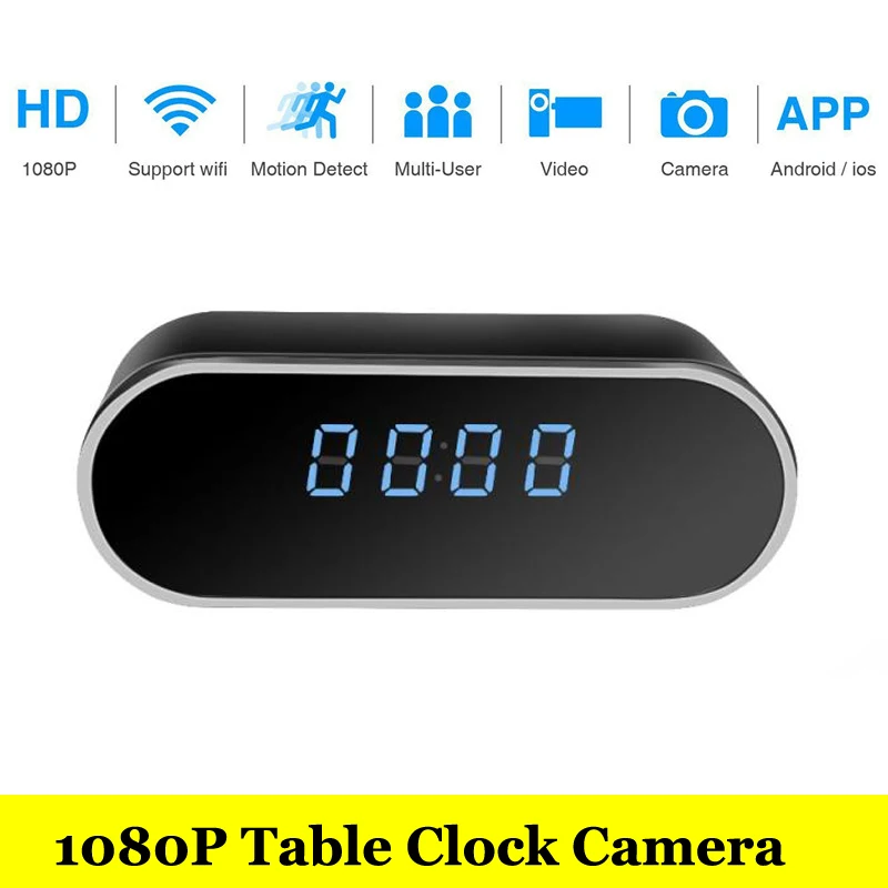 HD Home Security 1080P Wi Fi IP видеокамера с Батарея электронные часы P2P движения Сенсор мини