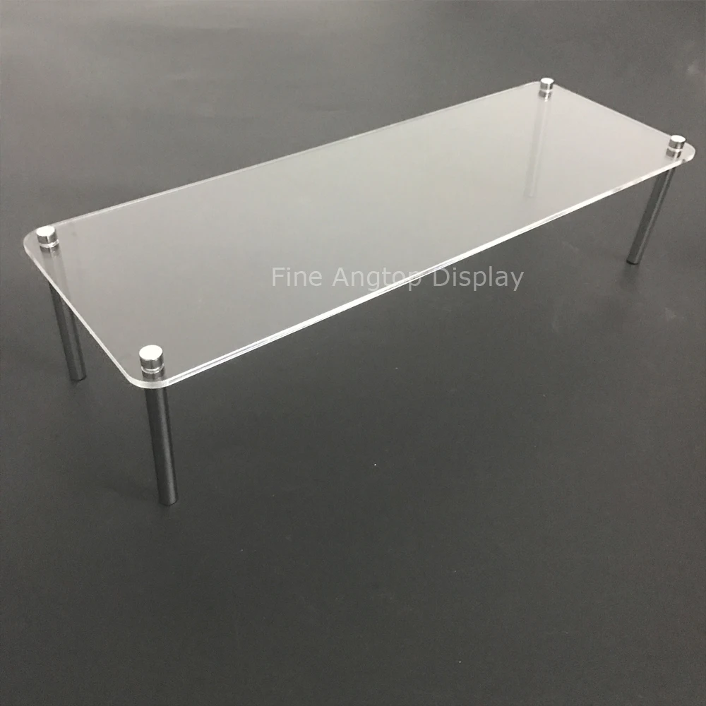 260x100mm Clear Acrylic Shelf Unit Table Top Retail Display Holder shelf top mounting poster gripper magnetic clip stand clear spring clamp