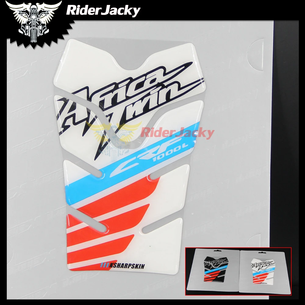 

RiderJacky 3D Motorcycle Tank Pad Cas Cap ADESIVI Sticker Decal Emblem Protection For HONDA Africa Twin CRF1000L