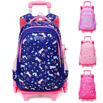 

Kid's Travel Rolling luggage Bag School Trolley Backpack girls backpack On wheels Girl's Trolley School wheeled Backpacks Child