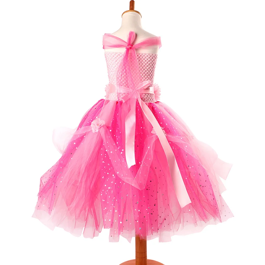 Glittery Flower Girls Tutu Dress Kids Princess Wedding Party Dresses for Christmas Costumes Baby Pageant Fancy Tutu Ball Gown (7)