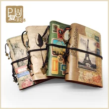 Travelers notebook creative vintage leather A6 Travel Planner Memo diary travel journal Calendar Notepad planner diary