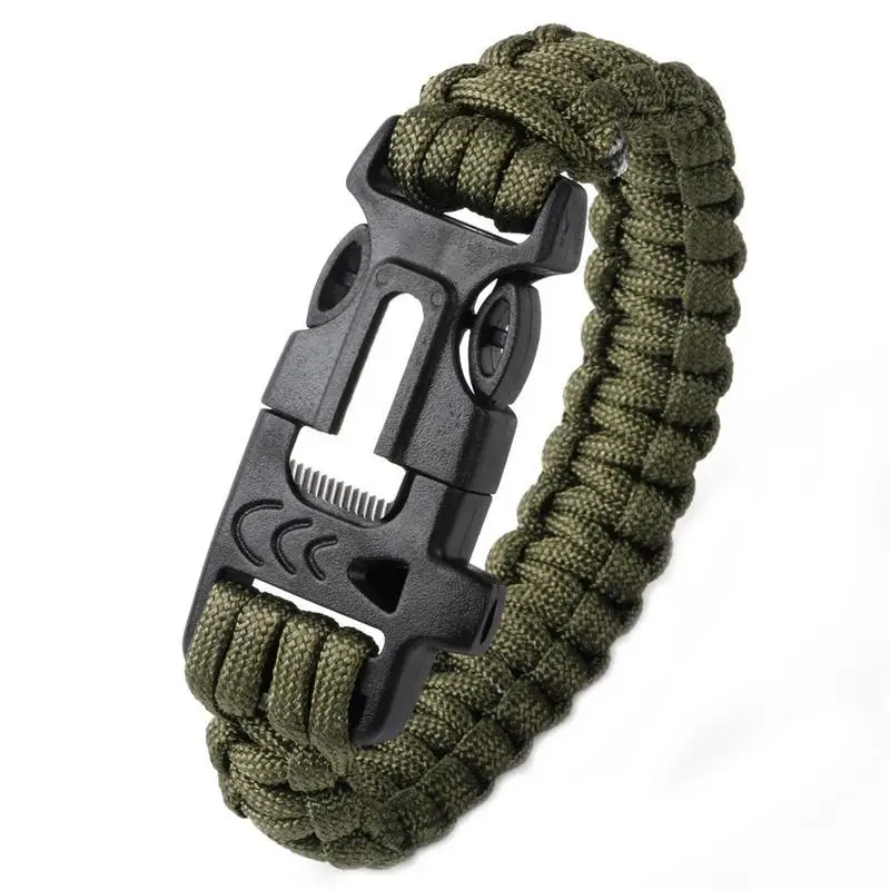 Outdoor Hiking Travel Multi-function Umbrella Rope Bracelet Survival Emergency Camping Bracelet Safety First Aid Supplies