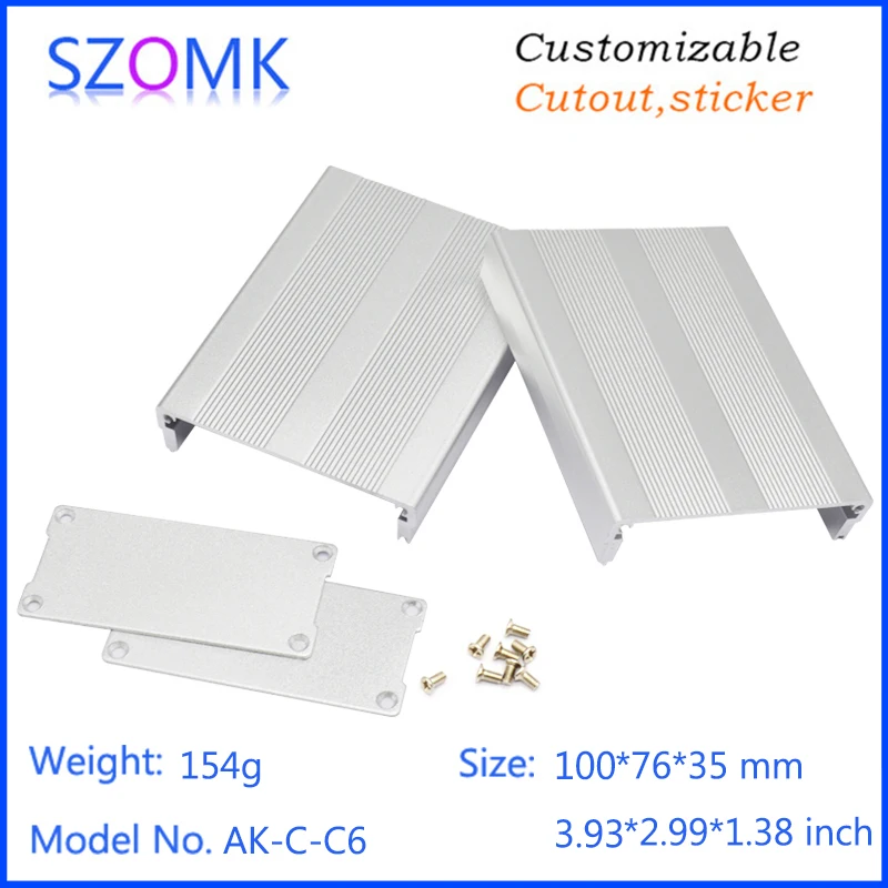 szomk aluminum extruded enclosure for power supply junction housing aluminum GPS tracker control box (6)