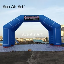 Дизайн синий стоящий свободно надувной старт финишная линия арка для марафона со съемными logoand баннеры для продвижения