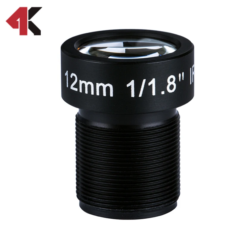 

12MM Lens 1/1.8" 10MP IR 34D HFOV Flat Lens for Go pro Xiaomi Yi SJCAM Camera DJI Phantom Drones Mapping Hot
