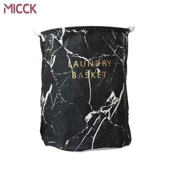 

MICCK Large Designs Laundry Basket Waterproof Canvas Fabric Folding Home Clothes Barrel Kids Toy Sundries Storage Organizer