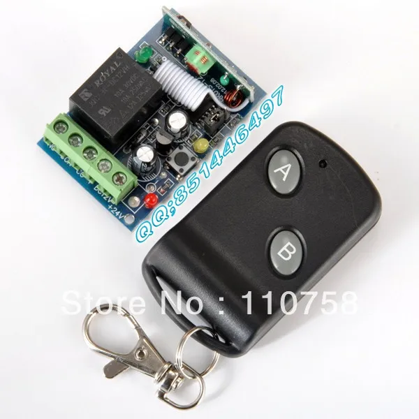 Free shipping 12V1ch rf Wireless Remote Control switch System Receiver