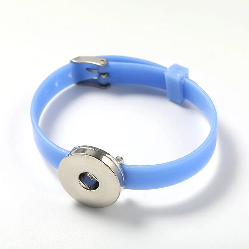 Кристалл Стразы браслет for18мм защелкивается Кнопка женский шарм браслет ювелирные изделия HW01 - Окраска металла: blue