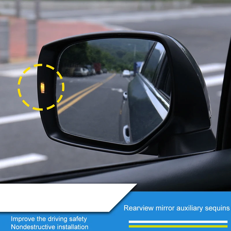 

QHCP PC Material Rearview Mirror Steering Turn Light Lamp Assist Auxiliary Sequins Sticker For Subaru Forester Outback Legacy XV