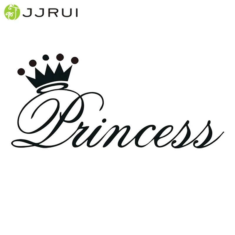 Jjrui ملصق حائط أميرة جميل ألوان مختلفة ديكور غرفة نوم ملصق فينيل تاج مقطوع نافذة سيارة فن الأطفال Baby Art Vinyl Decalcrown Wall Sticker Aliexpress