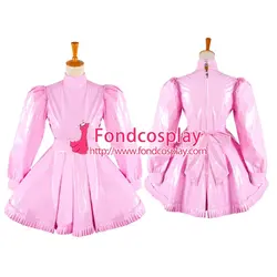 Sissy Maid платье Запираемая форма розовый из ПВХ платье костюм косплей на заказ [G1337]