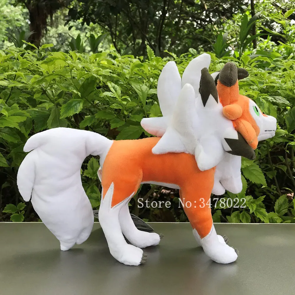 3 вида стилей Lycanroc плюшевые игрушки Солнце Луна ночь ругаруган мягкие мультфильм