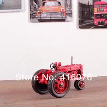 Ручная работа Винтажный стиль трактор металлическая железная модель память старого времени паба и украшения дома M1209