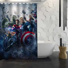 

Custom Avengers Marvel Hero Shower Curtain Waterproof Fabric Shower Curtain for Bathroom WJY1.17