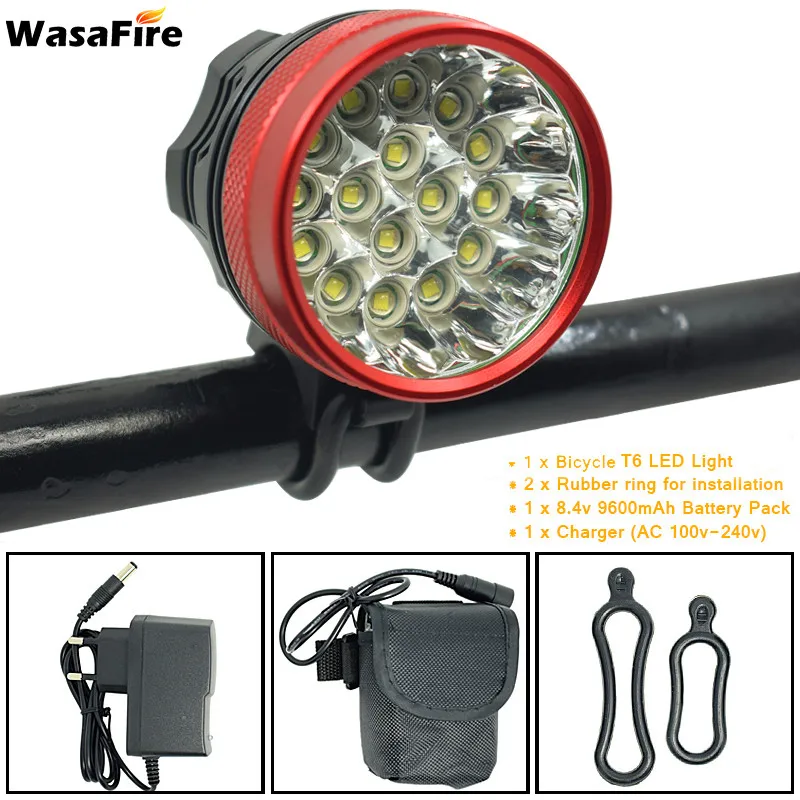 Clearance WasaFire 16 xT6 LED Bicycle Light 40000 Lumen front Head lamp with 9600mAh Batteries Riding Cycling Bike Front Light for Outdoor 4 Clearance WasaFire 16 xT6 LED Bicycle Light 40000 Lumen front Head lamp with 9600mAh Batteries Riding Cycling Bike Front Light for Outdoor 4