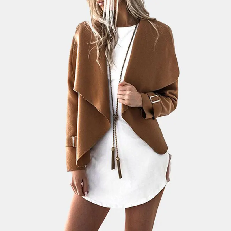 

Women Short Imitation Woolen Coat 2019 Spring Jacket 4 Colors Size S-XL