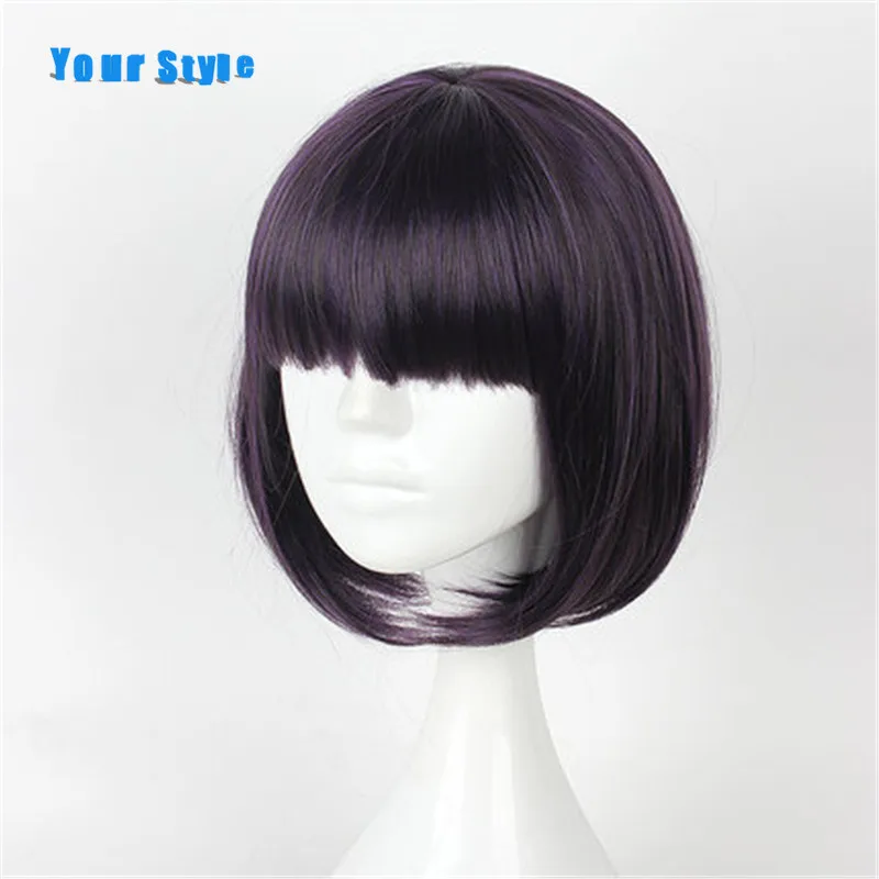 Ваш стиль синтетический короткий прямой Боб Стиль Косплей Полный волос парики для женщин фиолетовый цвет натуральные волосы парики Высокая температура волокно