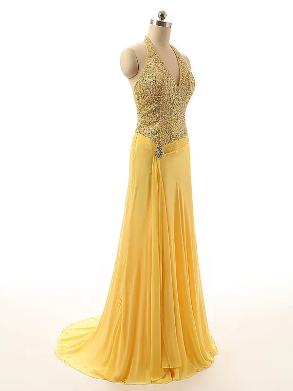 2017-Luxury-Yellow-Prom-Dresses-Open-Back-Vestido-De-Festa-Halter-Beading-Chiffon-Formal-Evening-Gowns