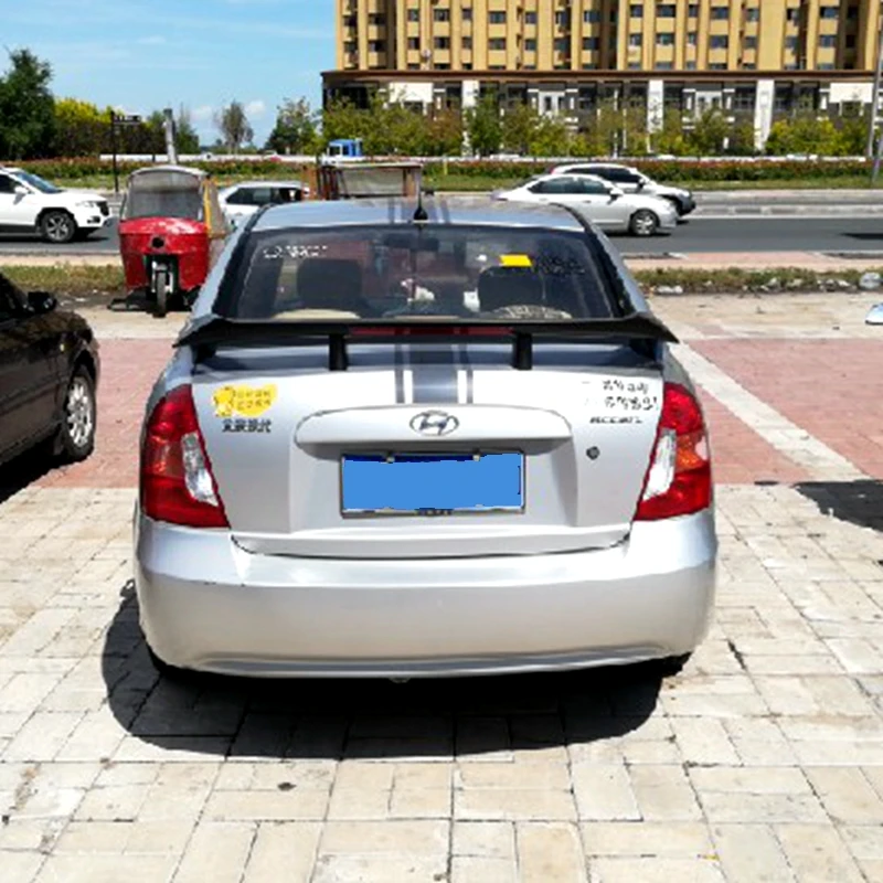 Universial Sedan автомобильный спойлер для hyundai ACCENT 2003-2008 ABS Материал Неокрашенный Грунтовка багажника задний спойлер крыла