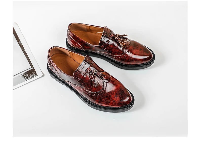 Scarpe donna/Женская обувь на шнуровке, с острым носком, без шнуровки, на толстой подошве, из искусственной кожи, модная женская обувь на плоской подошве, новинка года, британский стиль, Прямая поставка