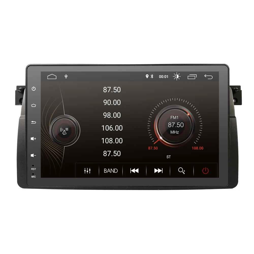 Clearance 2G RAM Quad core  9" Android 9.0 Car GPS stereo for BMW E46 M3 Rover 75 MG ZT 1998-2005 TPMS RDS Steel wheel control RDS Camera 2