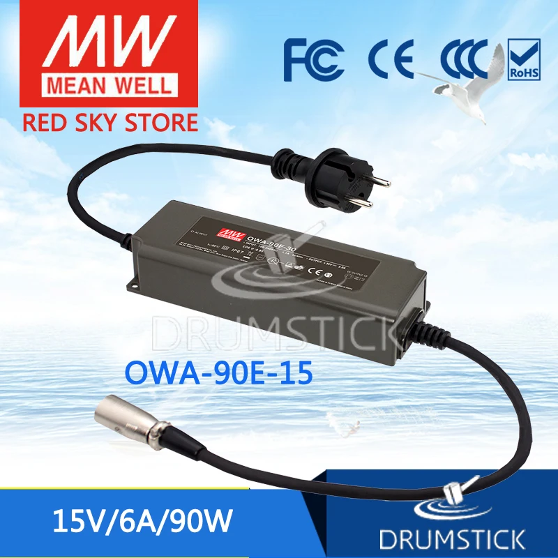 

MEAN WELL OWA-90E-15 15V 6A meanwell OWA-90E 15V 90W Single Output Moistureproof Adaptor Euro Type