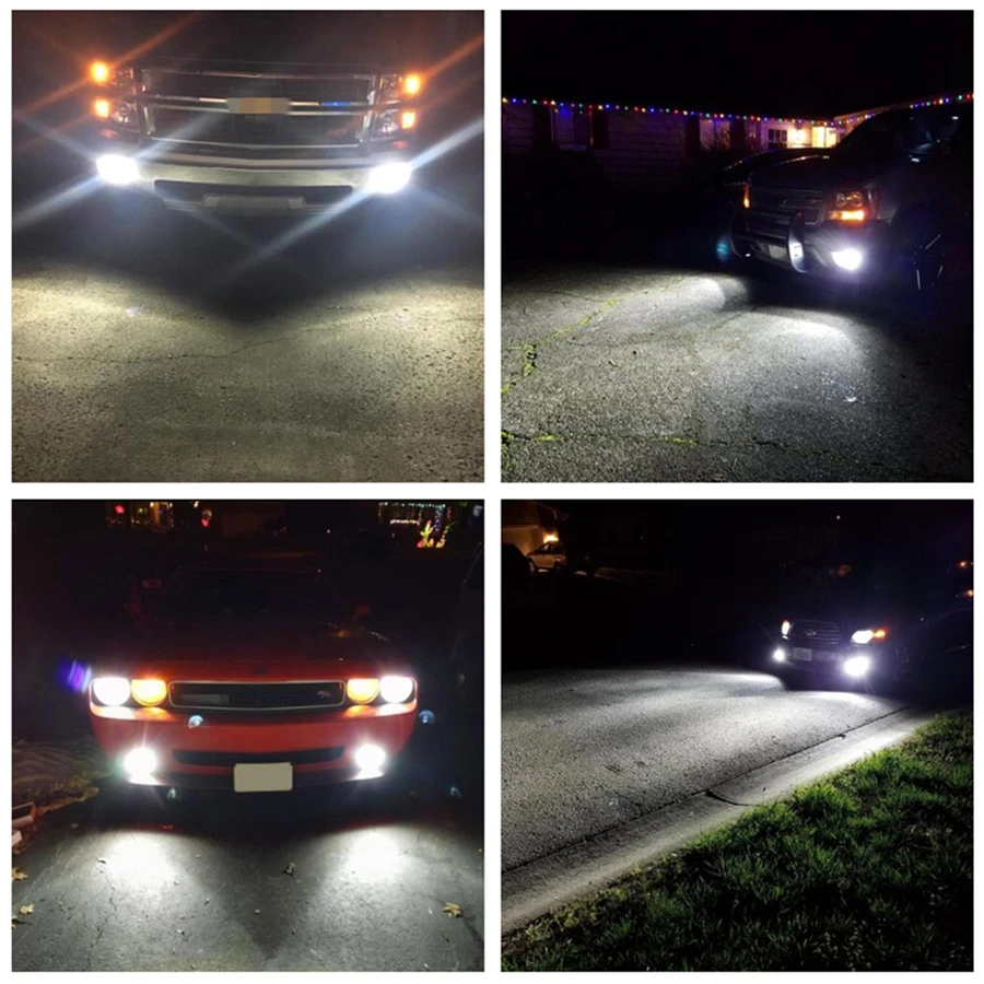 Lâmpadas de Substituição Led para Luzes de Nevoeiro do Carro Wljh Alta Potência Branco 3570 Csp Chip h3 Luzes Diurnas Lâmpadas Drl 2x Dc12v-24 v 8 led para luzes de nevoeiro do carro, luzes diurnas, lâmpadas drl