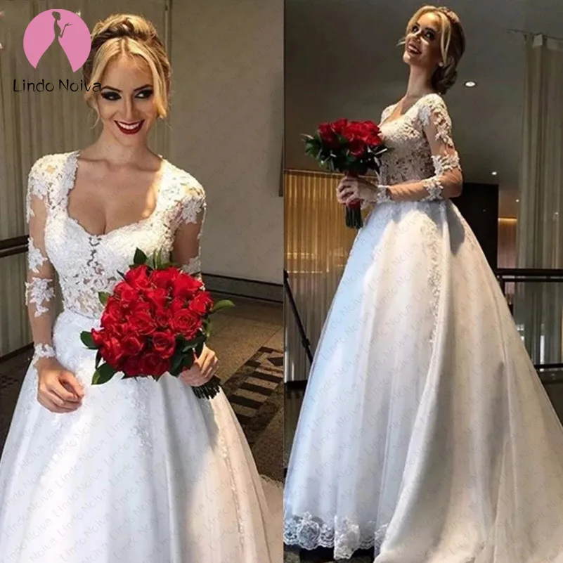 Casamento Lace Wedding Dress Simple A Line Bridal Dress China Sexy