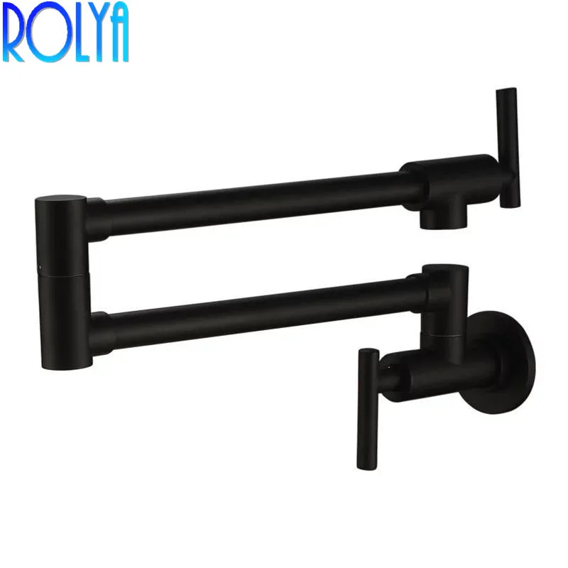 Single Cold Pot Filler Tap Wall Mounted Kitchen Faucet Chrome Nickel Brushed / Alba Black 2016 Wholesale New Arrival
