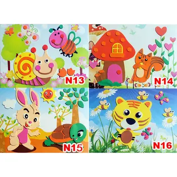

DIY Cartoon Animal 3D EVA Foam Sticker Puzzle Series E Early Learning Education Toys for Children