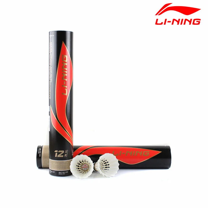 2 дюжины/партия воланы для бадминтона Li-Ning A + 100 подкладка из гусиных перьев