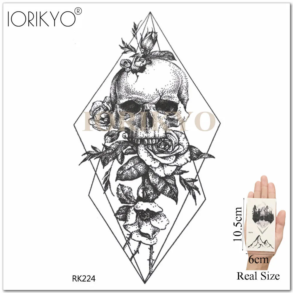 Iorikio Flash Tribal Fox временный карандаш для татуировки Эскиз волк поддельные татуировки мужской женский боди-арт лиса переводная татуировка на руку наклейка - Цвет: IRK224
