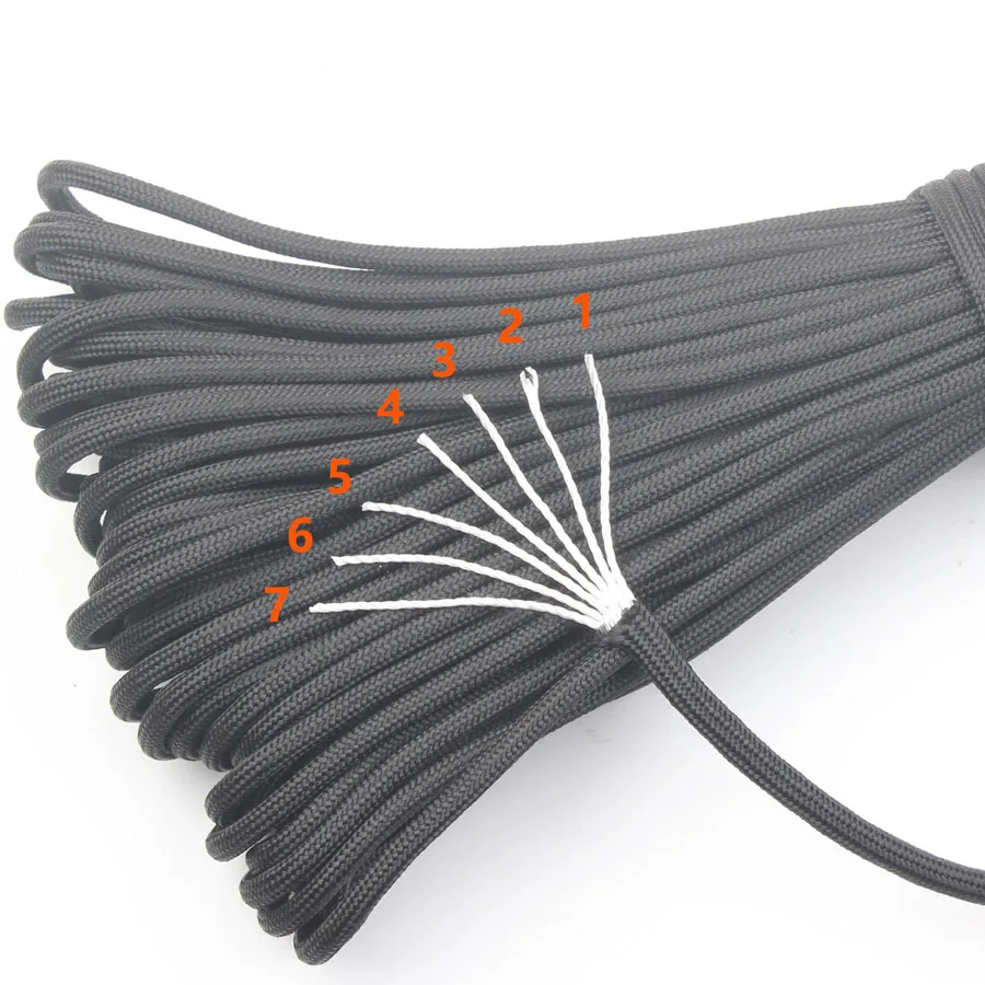 التخييم السماء في الهواء الطلق التخييم أدوات تجهيز مجموعة الحبال 100ft Paracord متعددة الوظائف تسلق بقاء التخييم المشي حبل