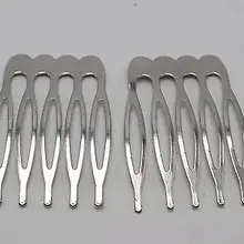 20 Серебряный тон пустой металлический гребень для волос 26 мм с 5 зубов для свадебный аксессуар для волос