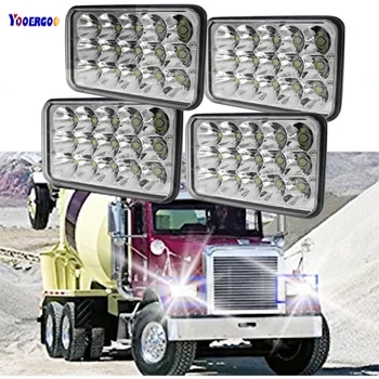

6x4 45w LED sealed beam 12v 24v 4x6 led headlight with H4 Plug used for truck kneworth front 6x4" headlight external lights x1pc
