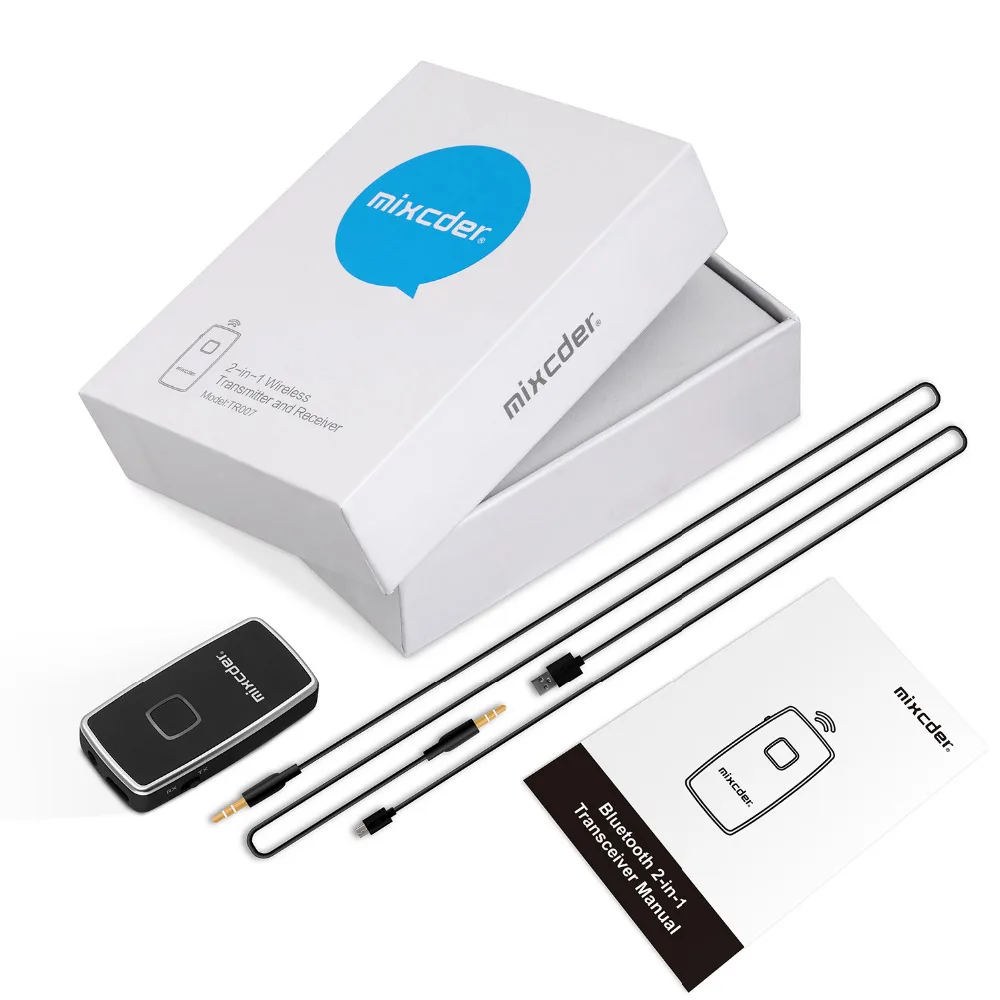 Mixcder TR007 беспроводной Bluetooth передатчик приемник 2 в 1 аудио адаптер 3 5 мм Aux с USB