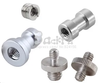 5in1 tripod head monopod flash light stand adapter metal screw kit 1/4 3/8 male female photographic studio accessories