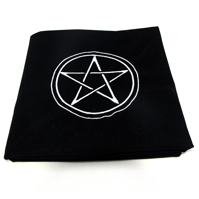 60x60cm Altar Pentacle Sun Tarot Cards Party Table Cloth Tablecloth Divination Wicca Velvet Tapestry Vintage board game playmat