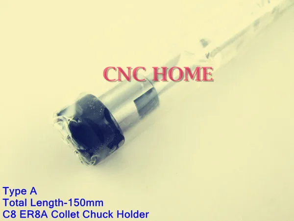 

Free Shipping C8 ER8A 150L Collet Chuck Holder 150MM Extension Straight Shank for ER8 Collet with ER8A Nut